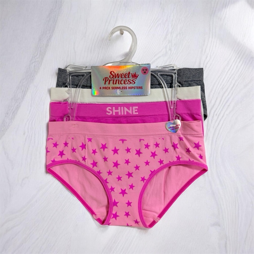 Girls' Starry Seamless Hipsters - Pink, Cream, Gray
